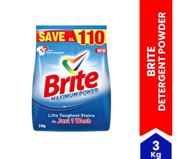 Brite Detergent Powder 3 Kg – Spiice Bazaar