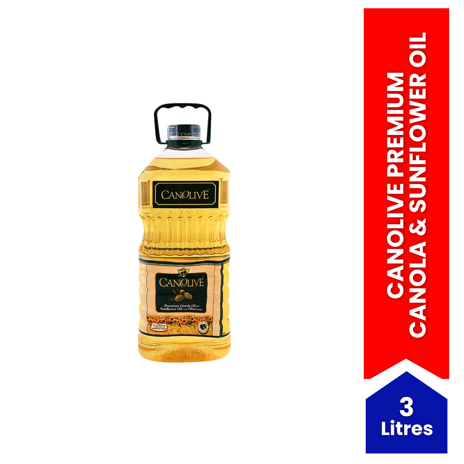 Canolive Premium Canola And Sunflower Oil Bottle 3 Ltr - Spiice Bazaar