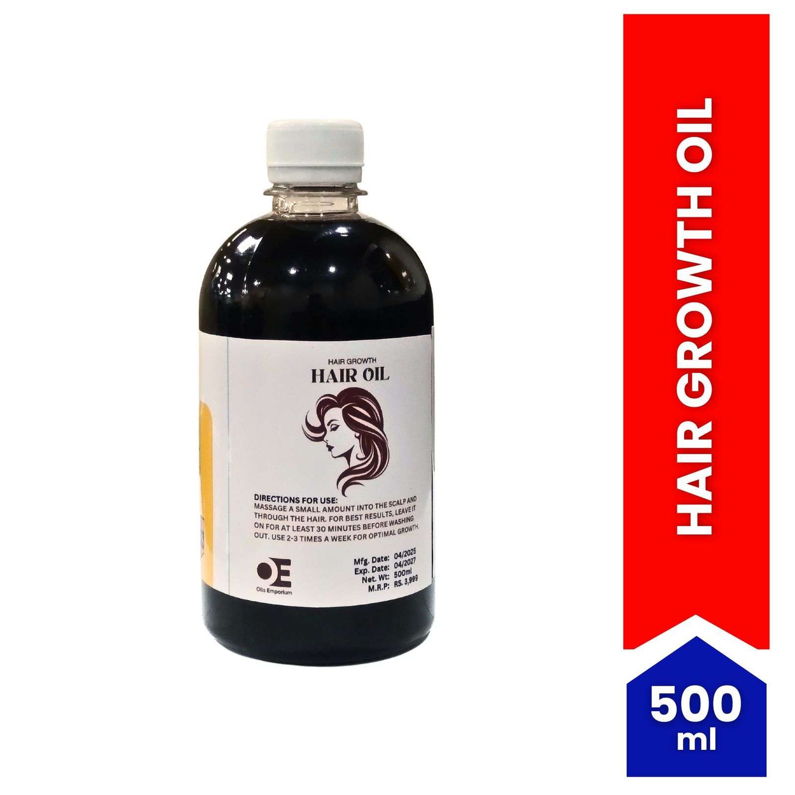 Hair Growth Oil (Oils Emporium) 500ml – Spiice Bazaar - Image 2